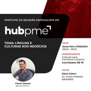 Convite reunião com Flávio Dezani do hubpme