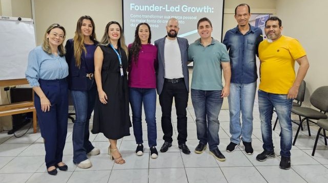 Foto reunião hubpme Founder Led Growth em São José do Rio Preto, SP