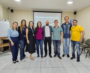 Foto reunião hubpme Founder Led Growth em São José do Rio Preto, SP