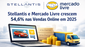 Crescimento vendas online em 2025 da Stellantis no Mercado Livre