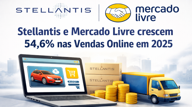 Crescimento vendas online em 2025 da Stellantis no Mercado Livre